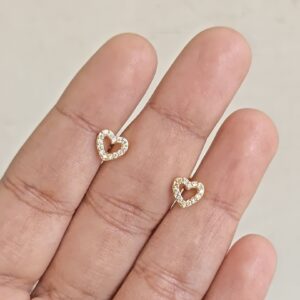 Crystal Mini Heart Stud Earrings