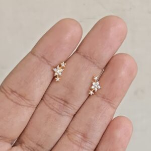 Floral Crystal Stud Earrings