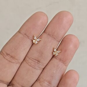 Mini Butterfly Crystal Stud Earrings