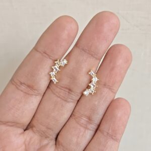 Geometric Crystal Stud Earrings