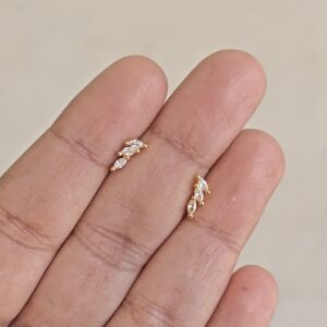 Crystal Vine Stud Earrings