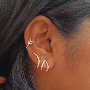 Mini Double Butterfly Press on Earrings (pair)