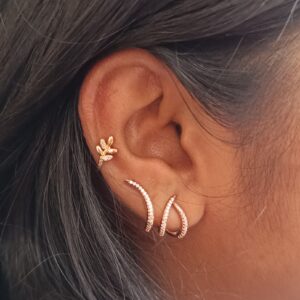 Dainty Leaf Press on Earrings (pair)