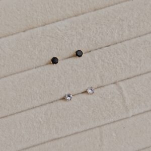 Diamond Solitaire Stud Earrings