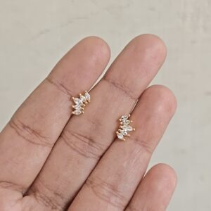 Mini Crystal Crown Stud Earrings