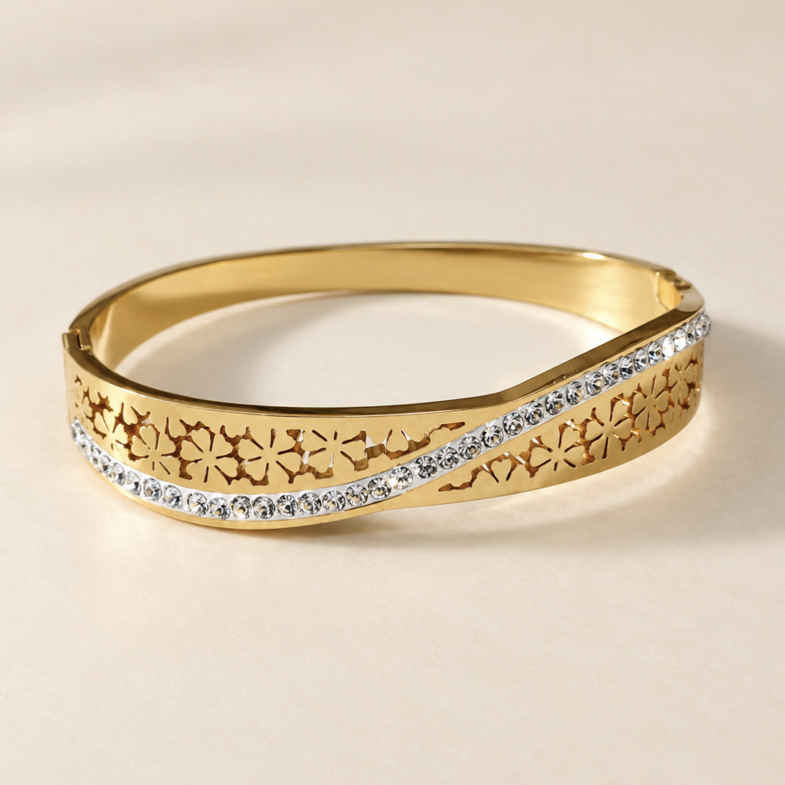 Floral Infinity Kada Bracelet