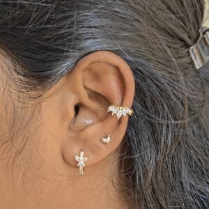 Dainty Lotu Claw Ear cuff (single)