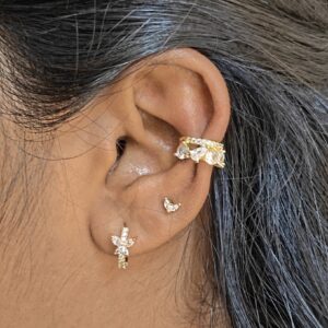 Crystal Leaf Ear cuff (single)