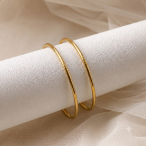 Thin Plain Round Bangles