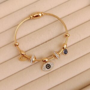 Evil eye charm Magnetic Kada Bracelet