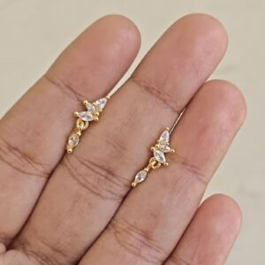 Minimal Leaf Drop Earrings