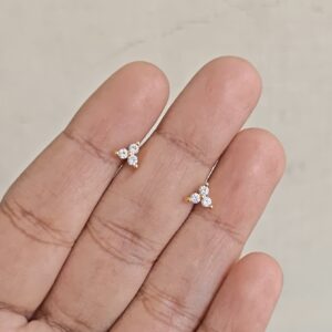 Trinity Diamond Stud Earrings