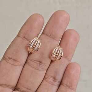 Multi Row Diamond Hoop Earrings