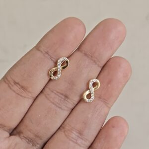 Infinity stud earrings