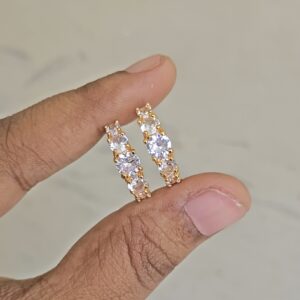 Diamond Hoops Earrings