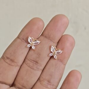 Mini butterfly stud earrings