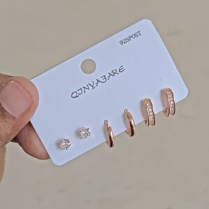 Mini Huggie Earrings combo set (3 pairs)