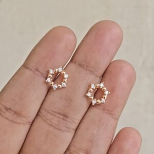 Mini Hexagon stud earrings