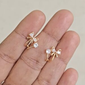 Mini Bow Cuff stud earrings