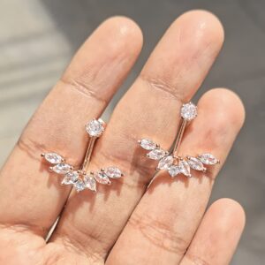 2 in 1 Diamond Replica Earrings