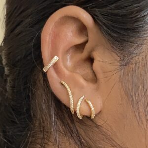 Four stone Press on Earrings (pair)