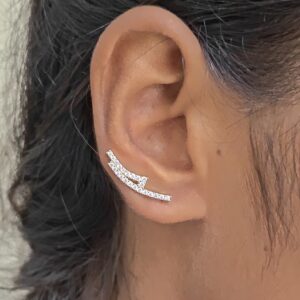 Pretty Double Row Ear climbers