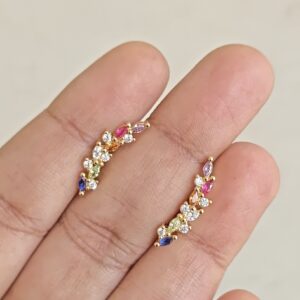 Mini Multi color Leaf Ear climbers