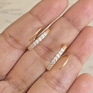 Diamond Twisted Hoop Earrings