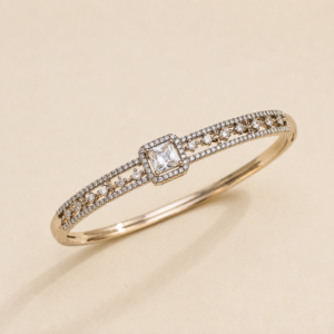 Two tone Diamond Replica Kada Bracelet
