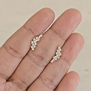Diamond replica Helix stud Earrings