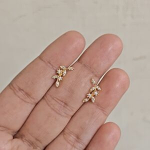 Leaf Helix stud earrings