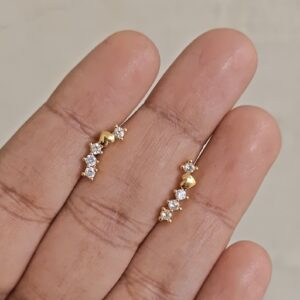 Heart Helix Stud Earrings