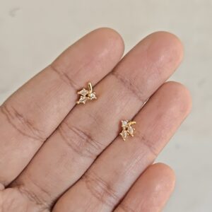 Tiny Leaf Stud Earrings