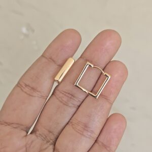 Plain Square shape hoop earrings