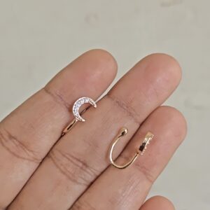 Crecent Moon Press on Nose pin (single)
