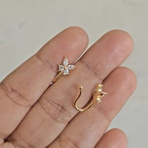 Butterfly Press on Nose Pin (single)