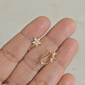 Floral Press on Nose pin (single)