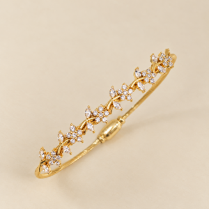 White Floral Vine Bangle (single)